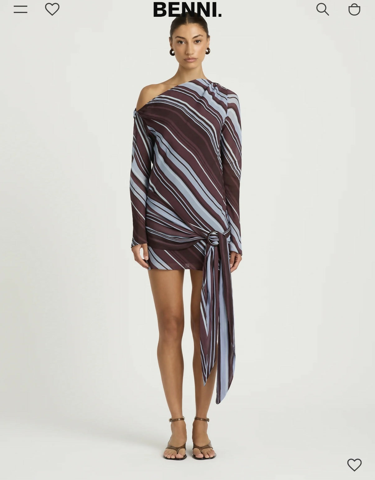 Benni Elise Mini in Midnight Stripe Size S