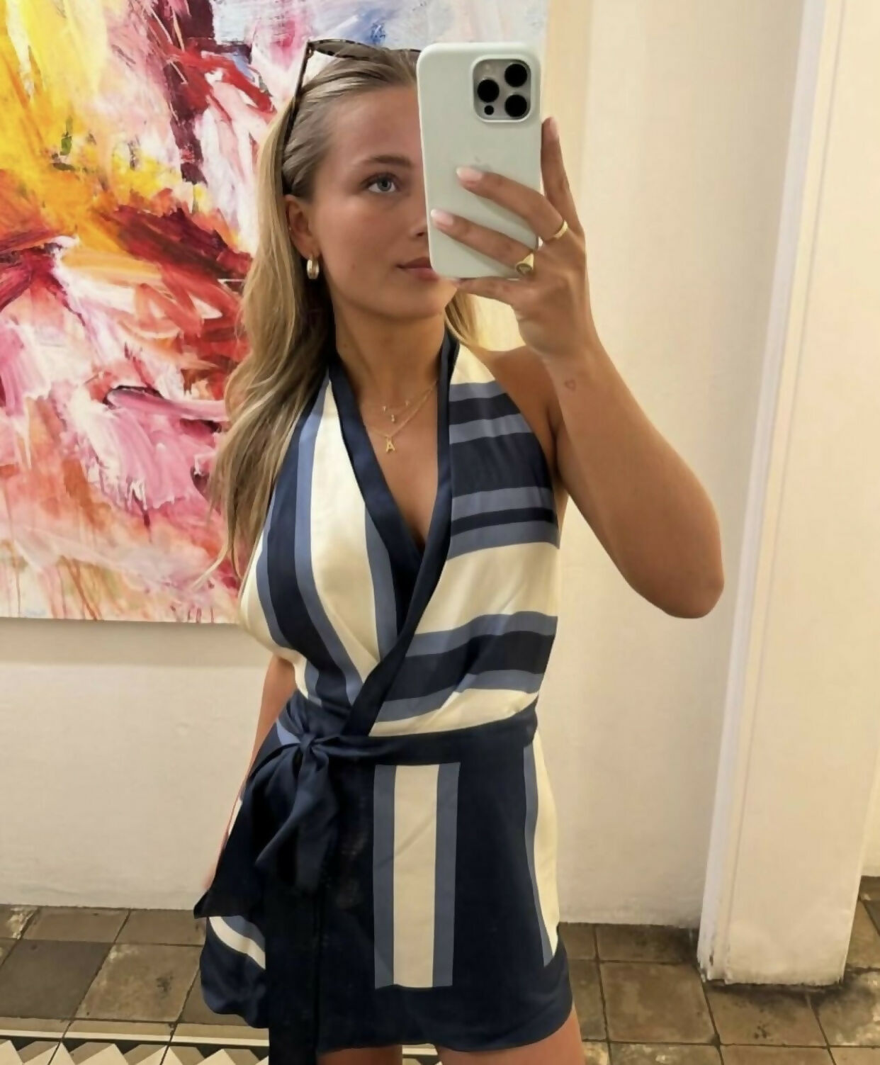 SIR the Label Dazed Wrap Halter Mini Dress