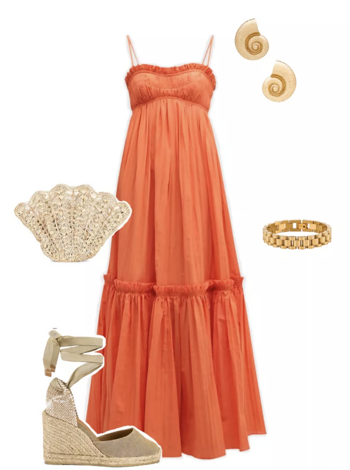 open lace back dress ACLER Dartnell Maxi