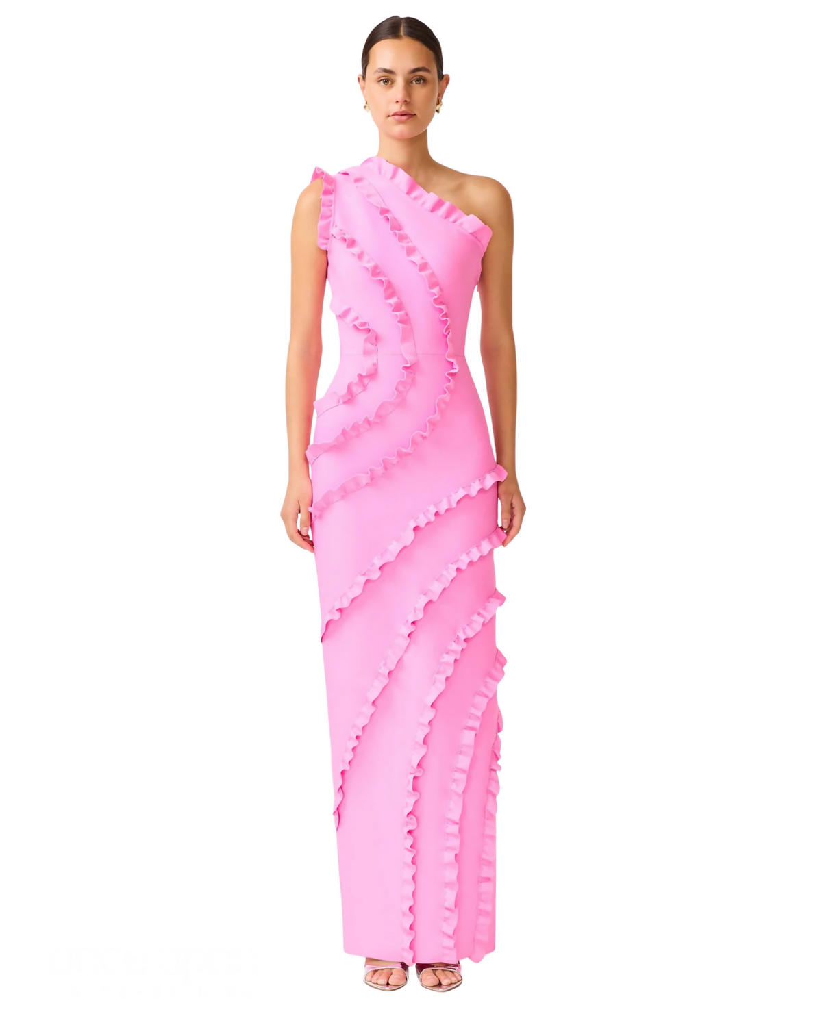Elliatt Orelia Asymmetrical Gown Pink
