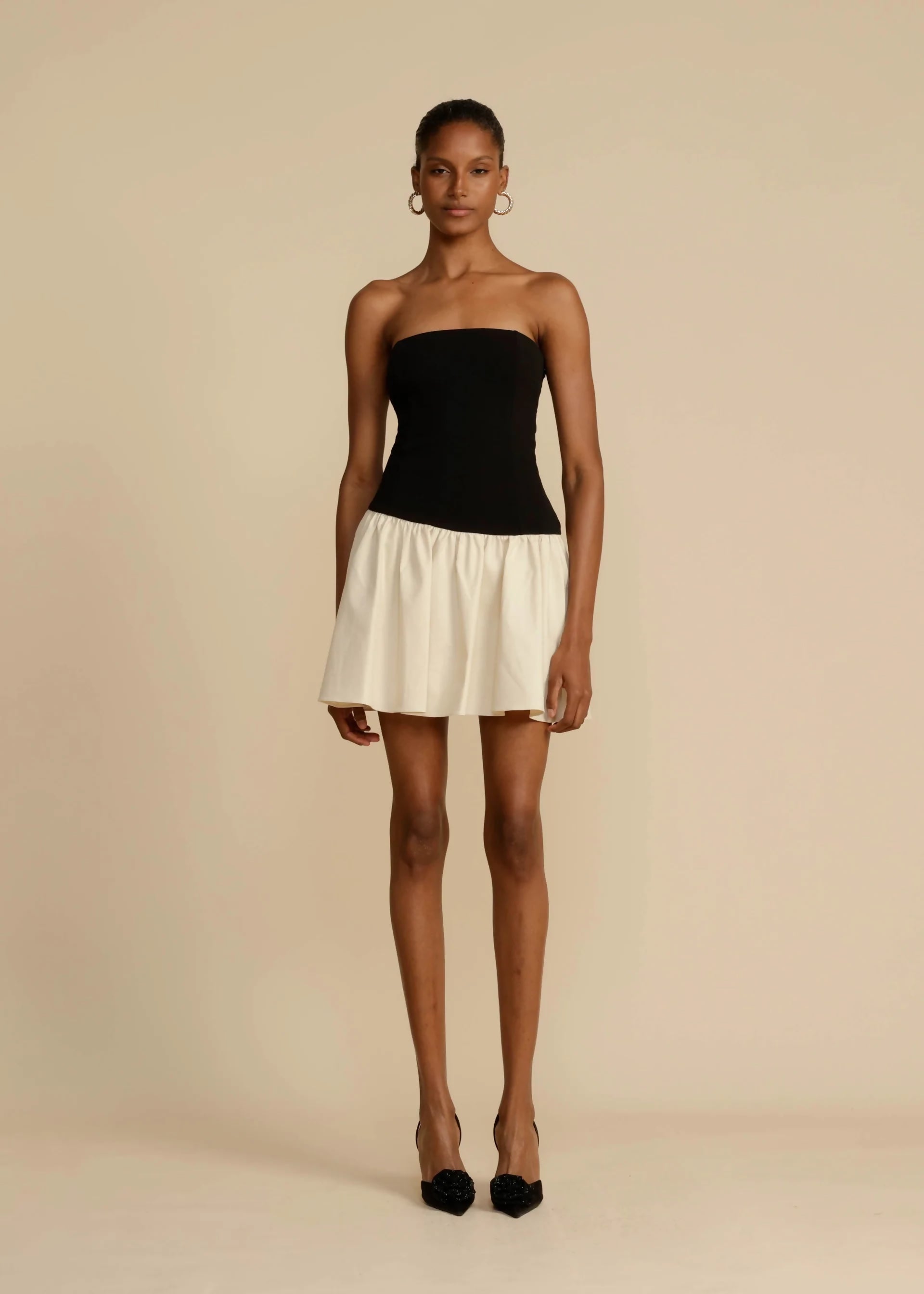 Celine Mini Dress in Black and Cream Size XS