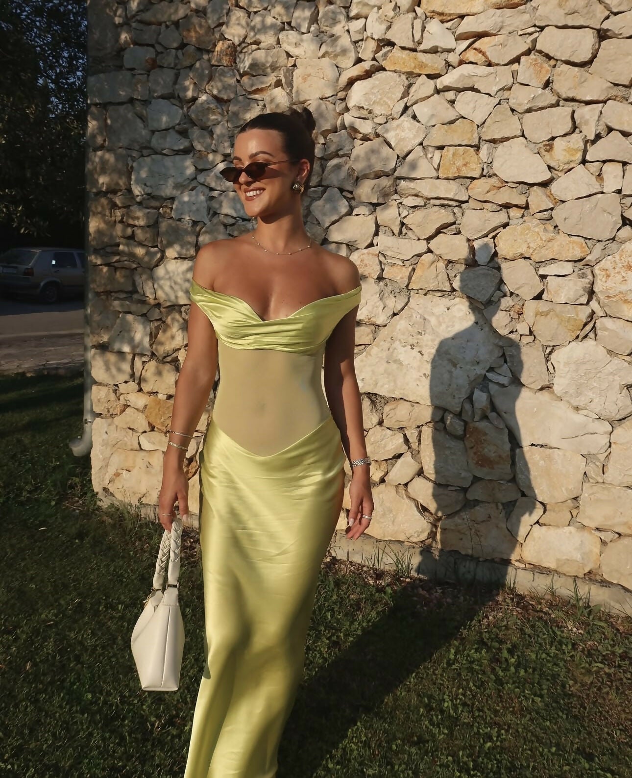 Natalie Rolt Gwyneth Gown in Chartreuse Size XS/6