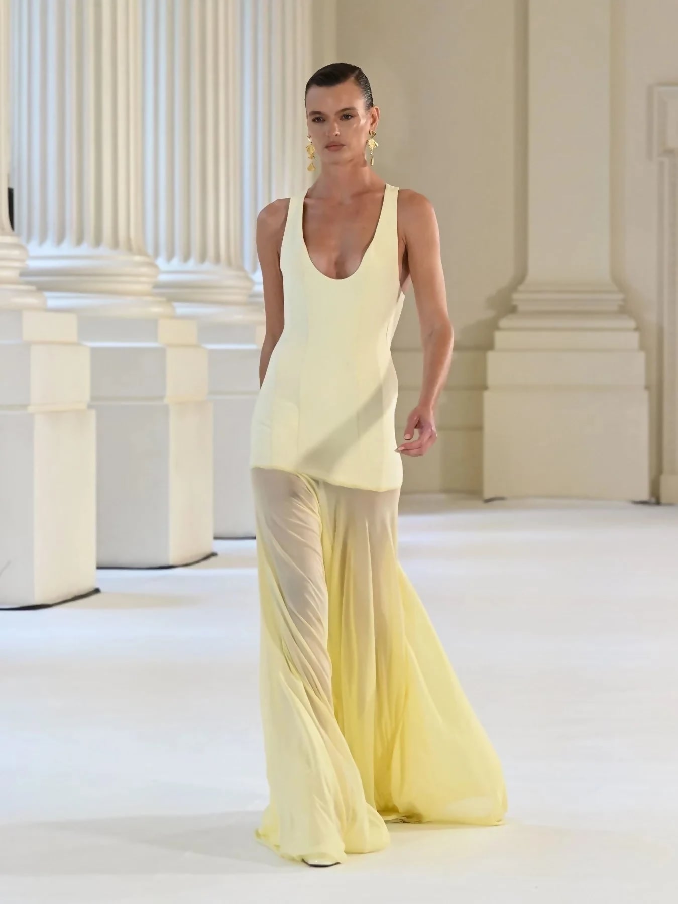 Effie Kats Odessa Lemon Gown Size XS
