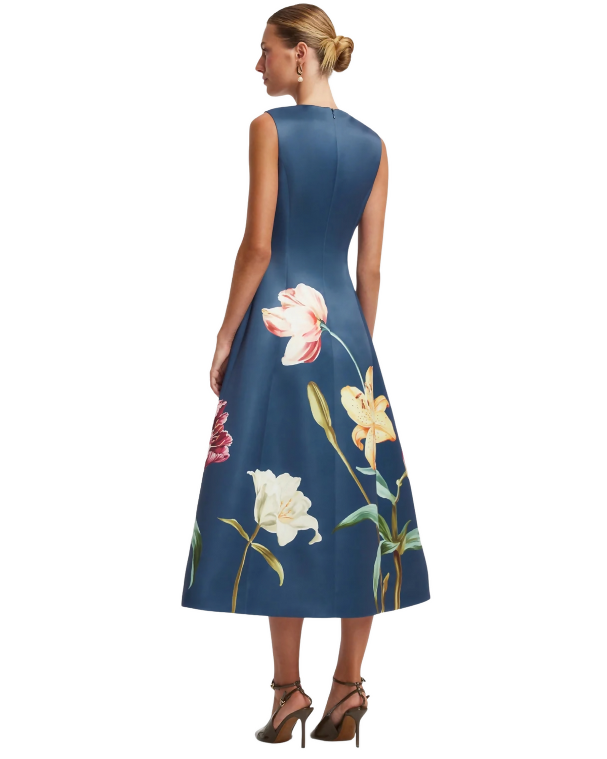 Leo Lin Cleo Embroidered Sleeveless Midi Dress