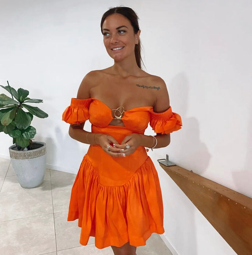 Aje Simone Frill Sleeve Mini Dress