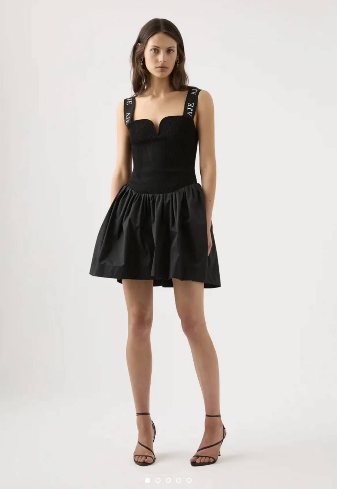Aje Mira Logo Strap Tulip Mini Dress