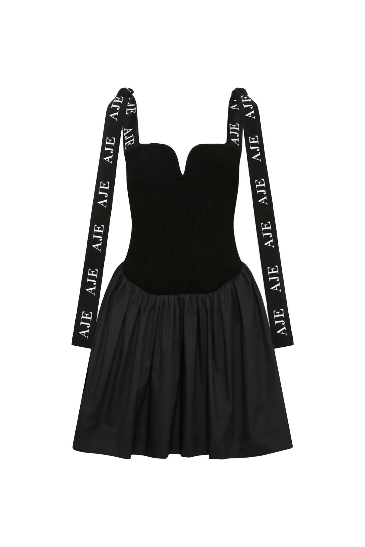 Aje Mira Logo Strap Tulip Mini Dress
