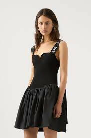 Aje Mira Logo Strap Tulip Mini Dress