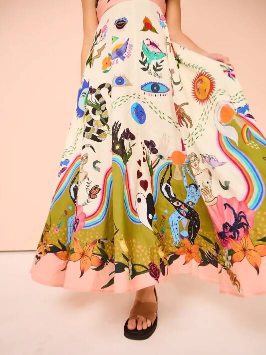 Alemais Evergreen Sundress Print
