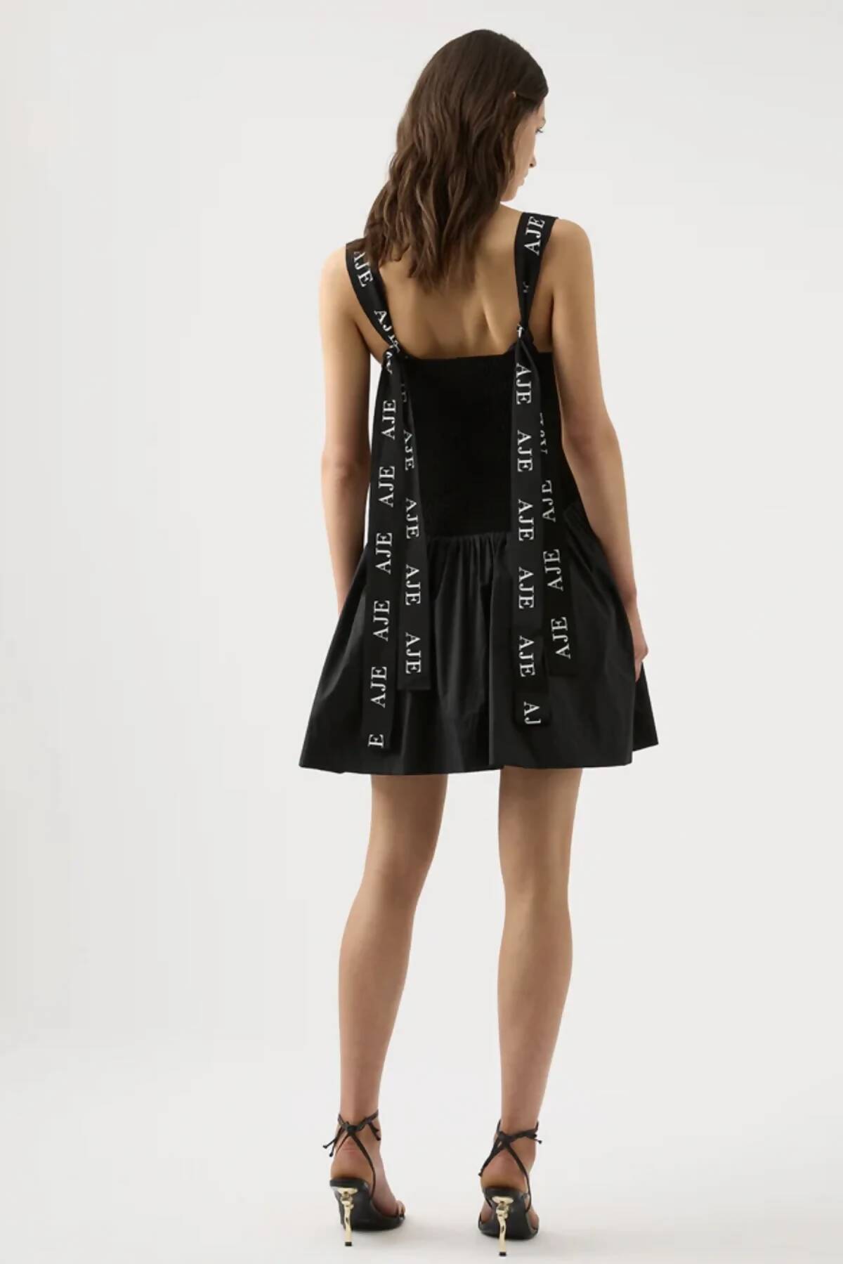 Aje Mira Logo Strap Tulip Mini Dress