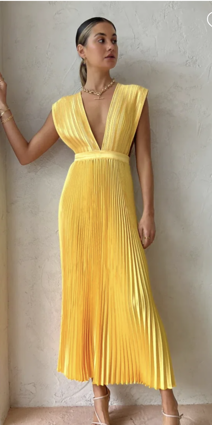 L'idee Gala Gown Canary size XL (AU14)