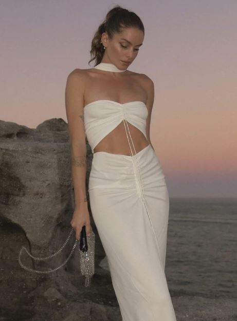 Christopher Esber Reversed Halter Disconnect Dress