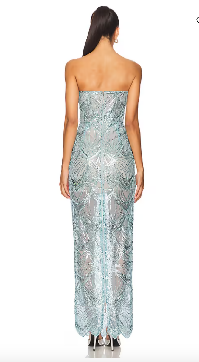 Bronx and Banco Giselle Powder Blue Maxi Dress