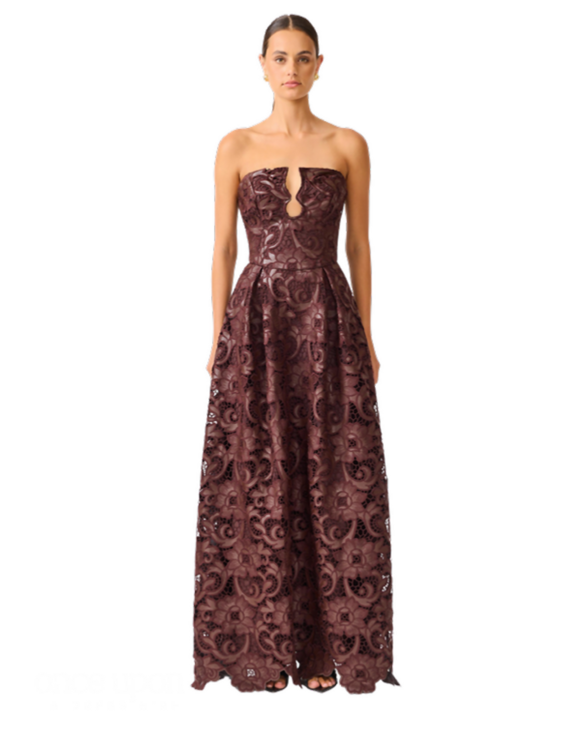 Elliatt Novelle Sweetheart Maxi Dress Chocolate Brown