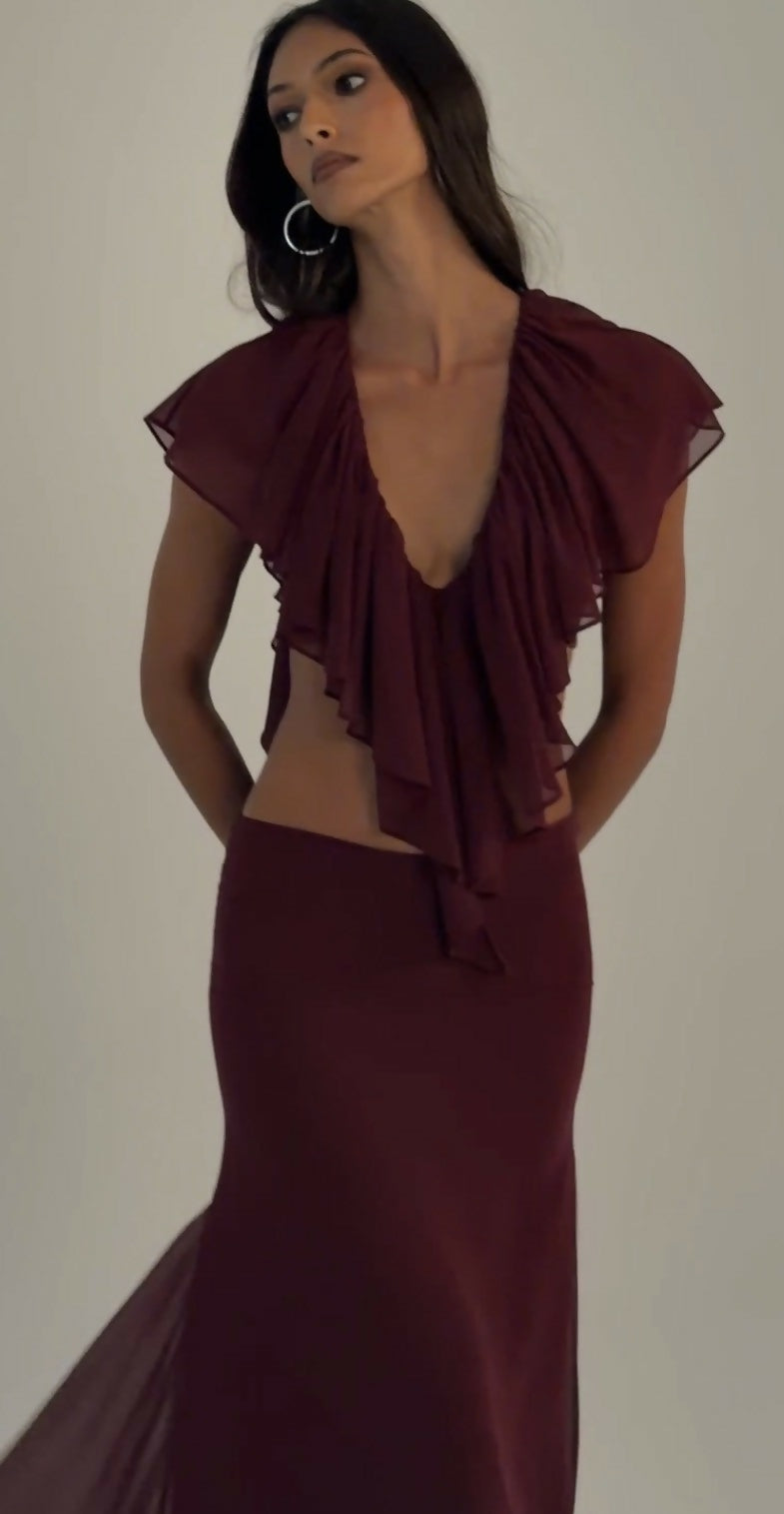 Ance gria Clover top and clover skirt Size S
