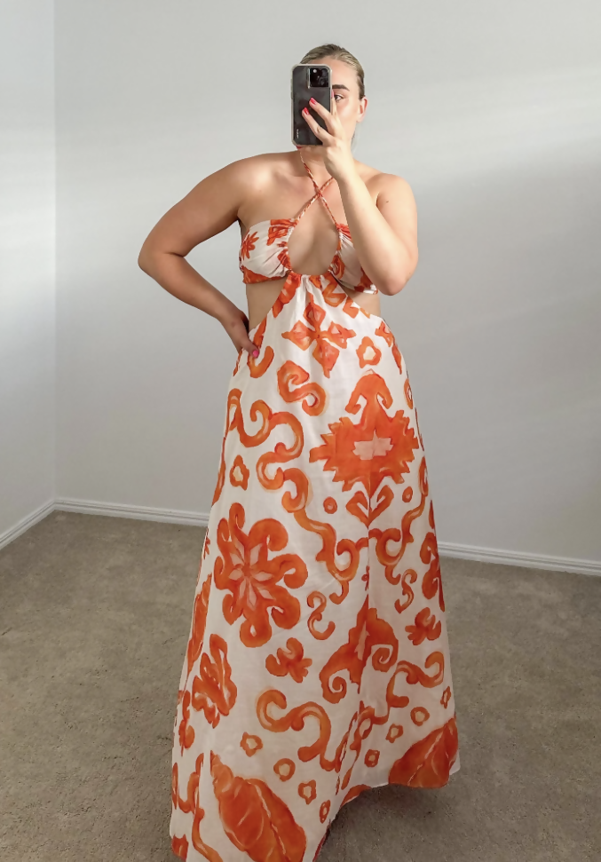 Kate Ford Elis Twist Gown in Multi size 3 (AU12-14)