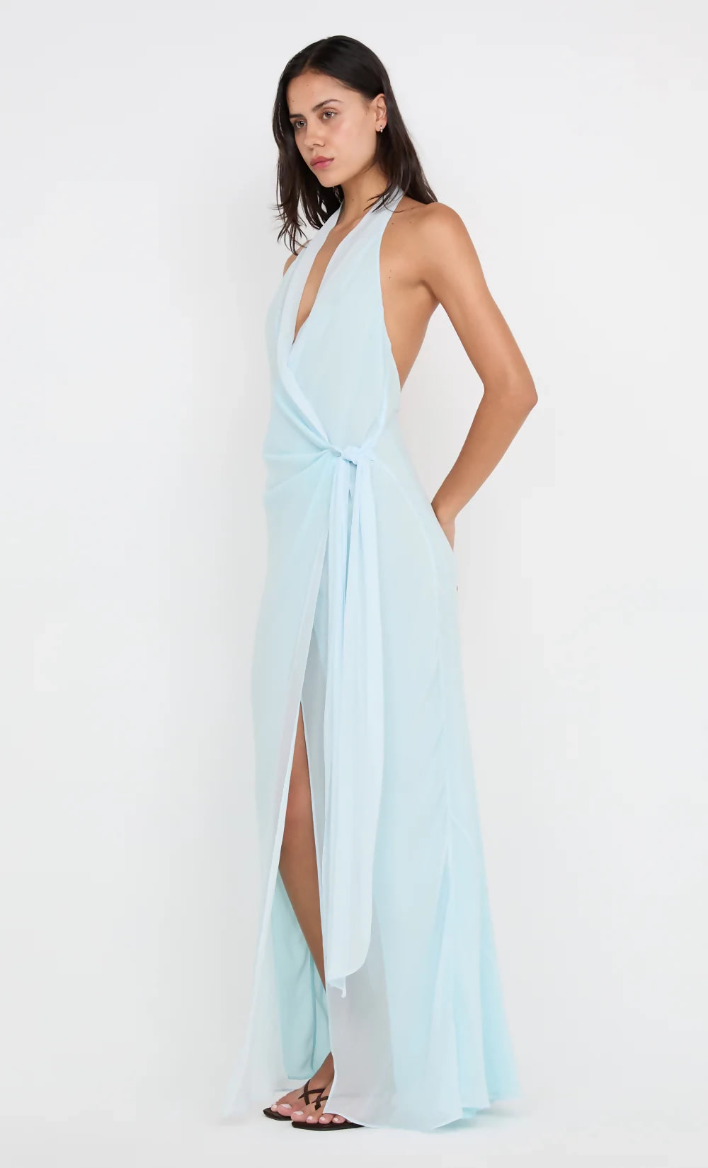 Bec & Bridge Soneva Wrap Dress Arctic Blue