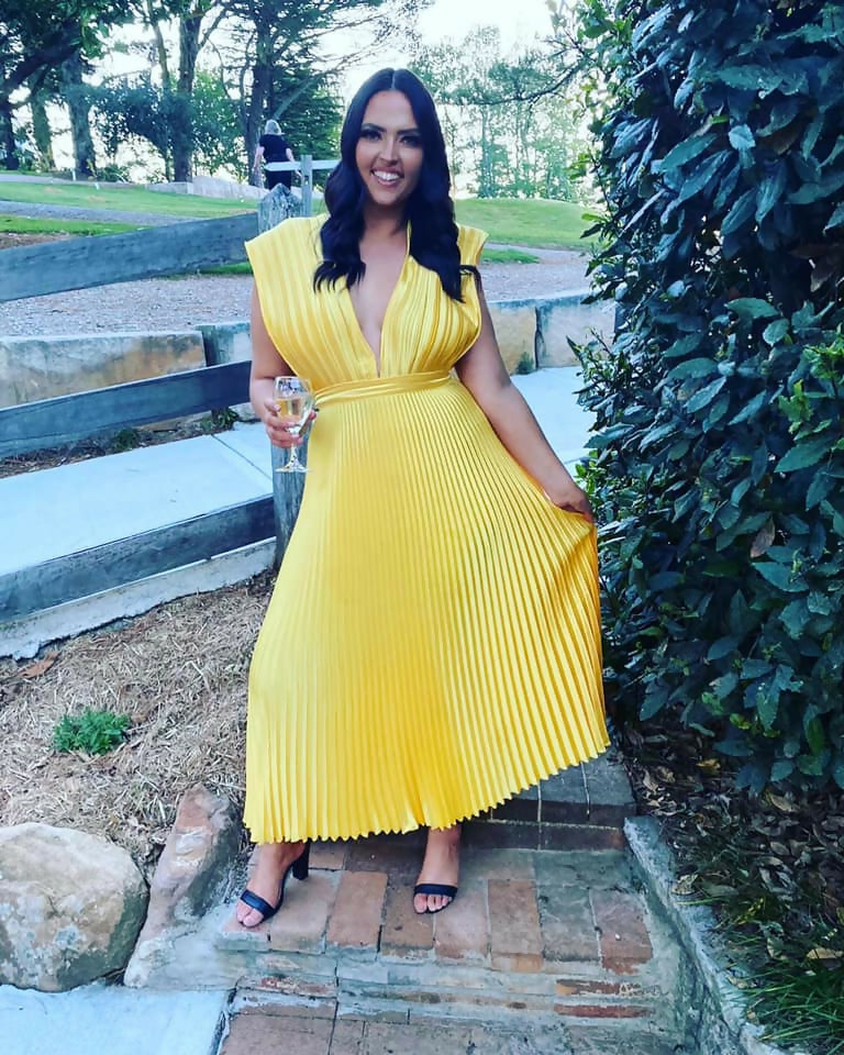 L'idee Gala Gown Canary size XL (AU14)