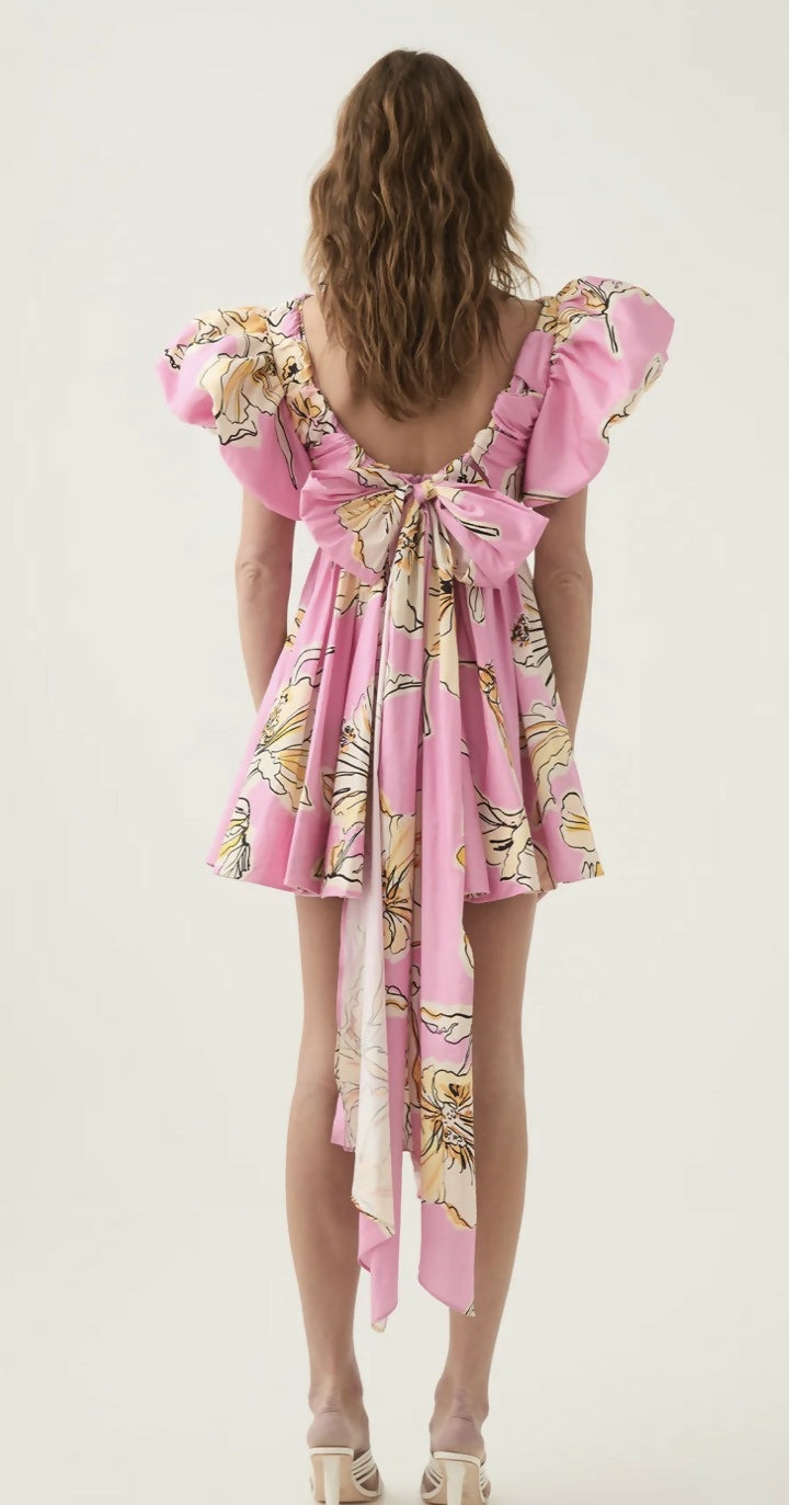 Aje Gretta bow back mini dress Size 8