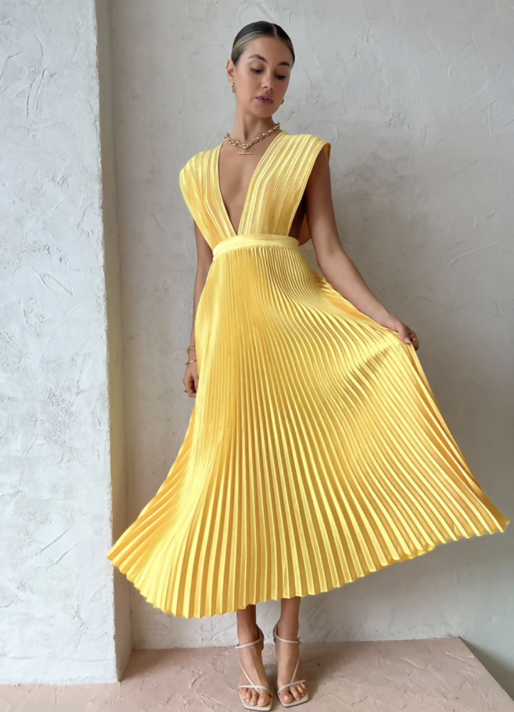 L'idee Gala Gown Canary size XL (AU14)