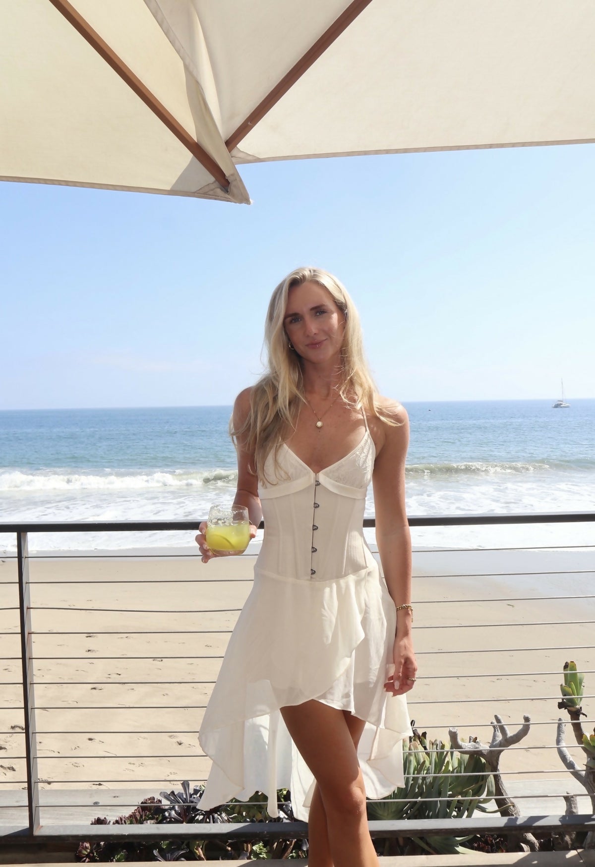 Marini Mini Dress in Ivory Size XS