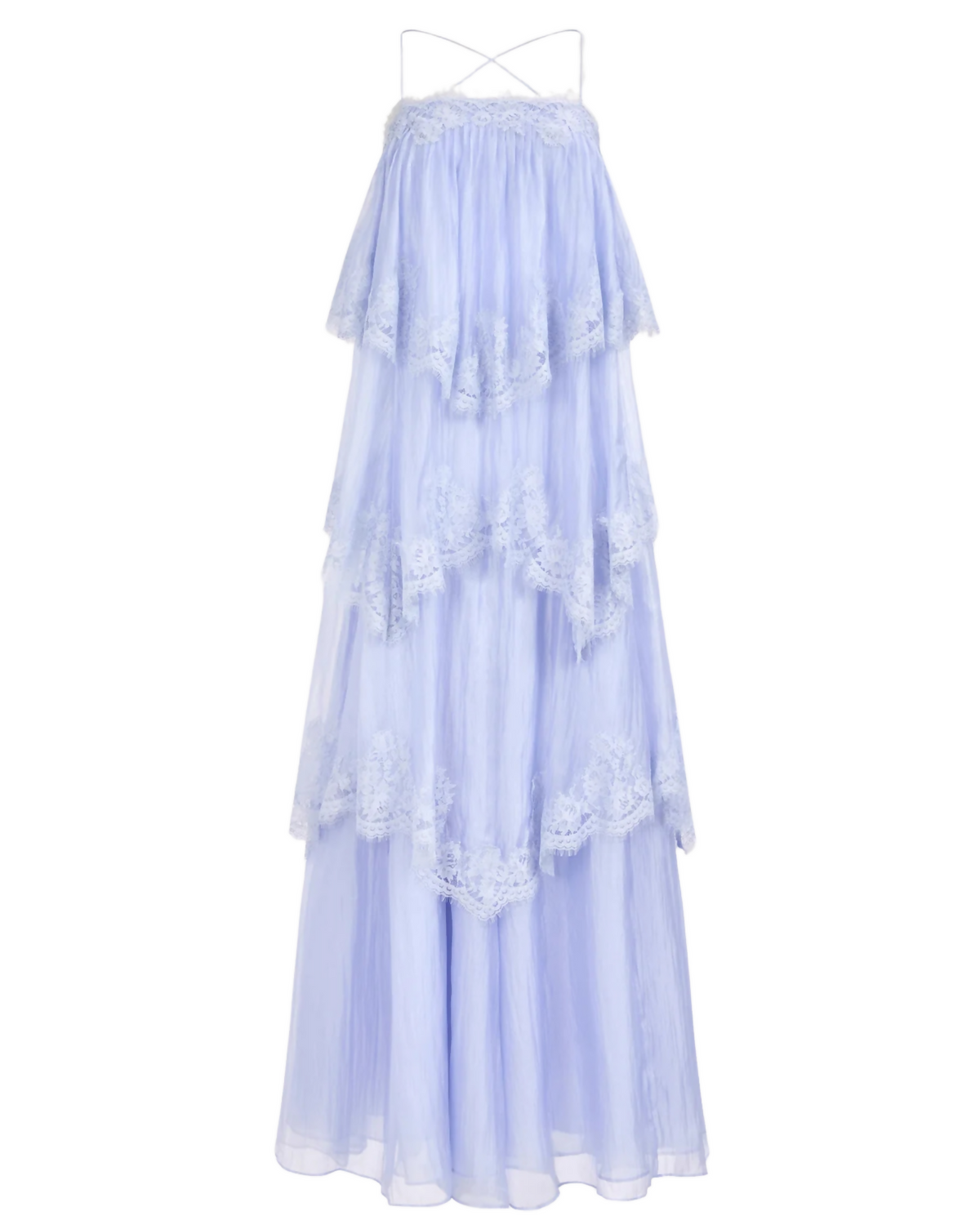 Aje Ophelia Lace Gown French Blue