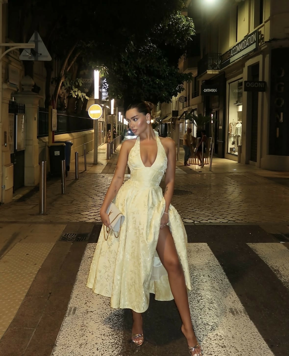 Effie Midi Dress in Lemon Size XS