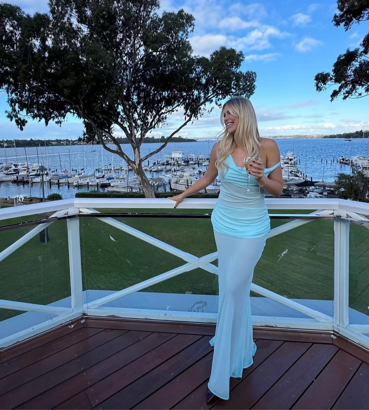 Natalie Rolt Cadence Baby Blue Gown Size XS