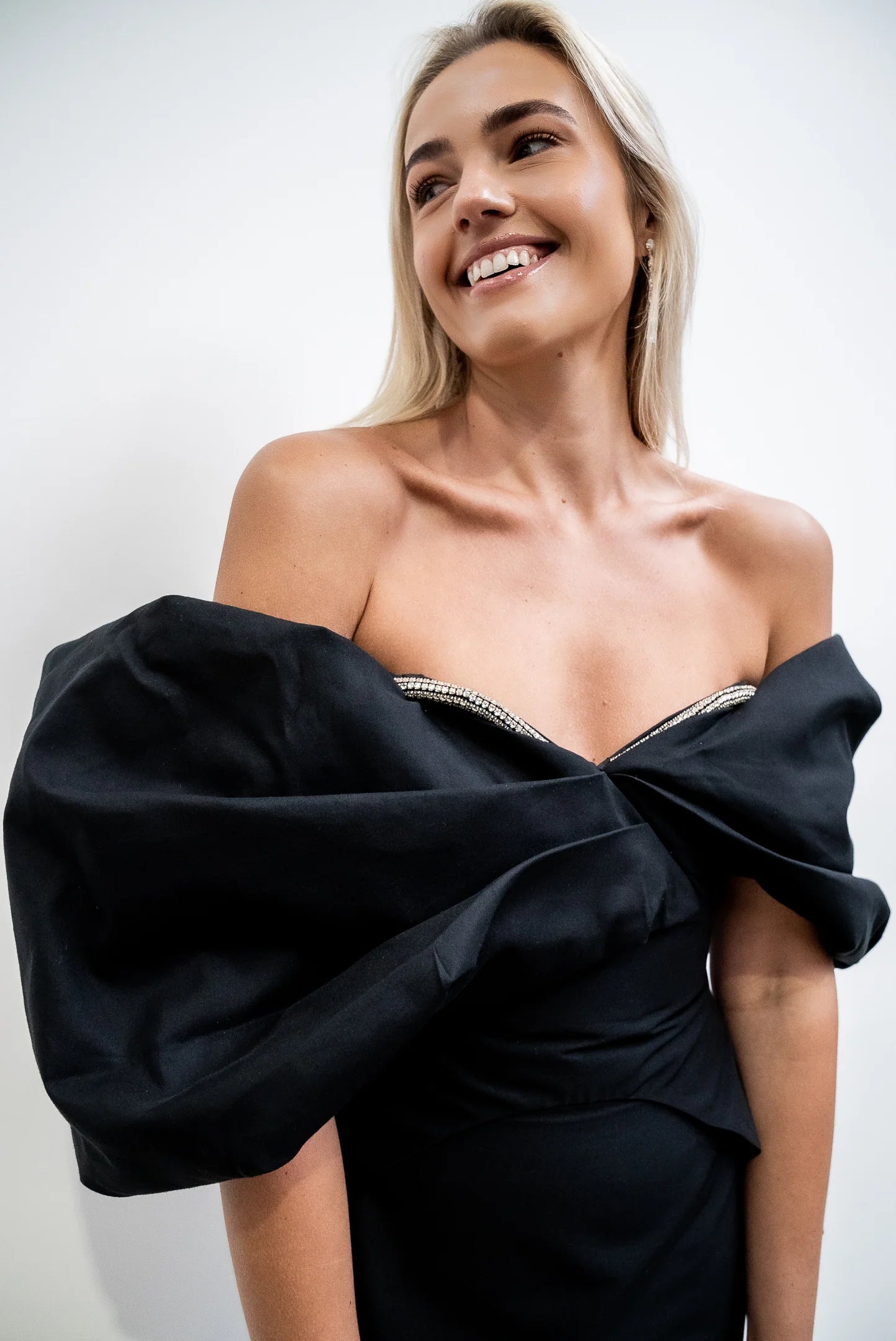 Rachel Gilbert Xavier Gown in Black