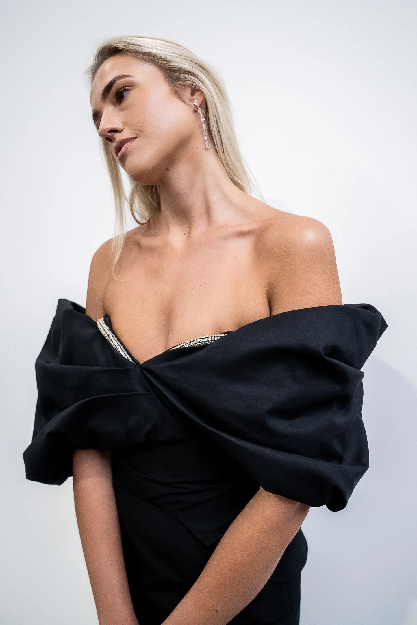 Rachel Gilbert Xavier Gown in Black