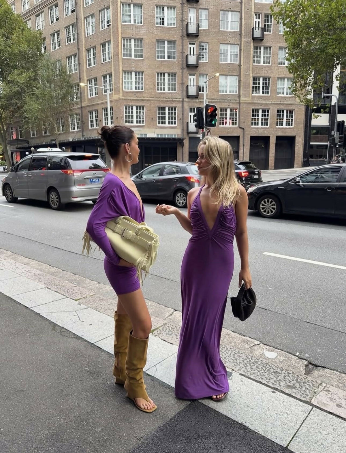 Solamusa Angelina Uva Purple Maxi Dress Size XXS