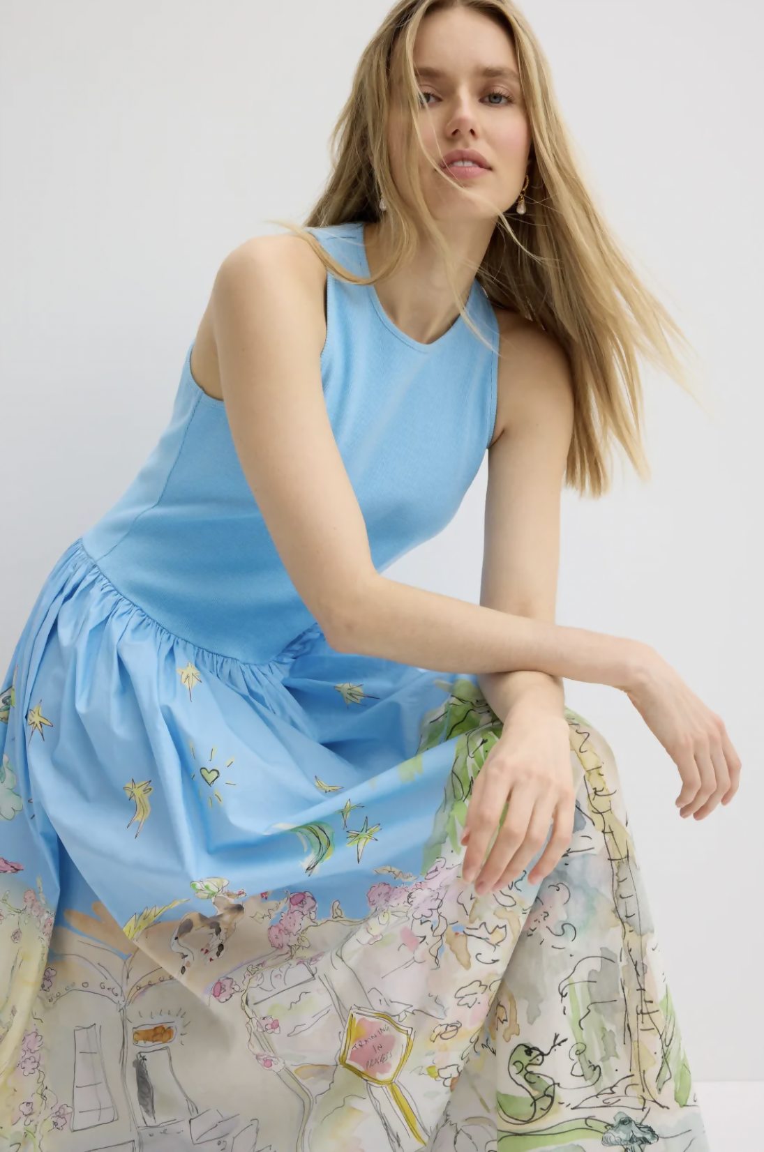 ALÉMAIS Anouk Tank Midi Dress Size 14