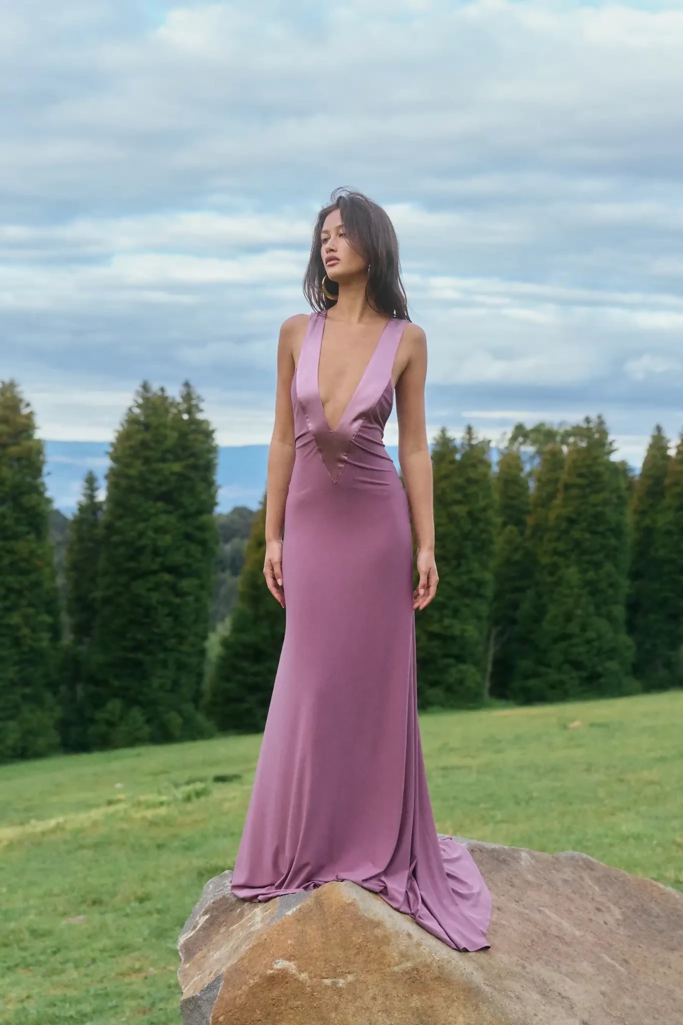 Ance Gria Rosa Gown Mauve Size XS