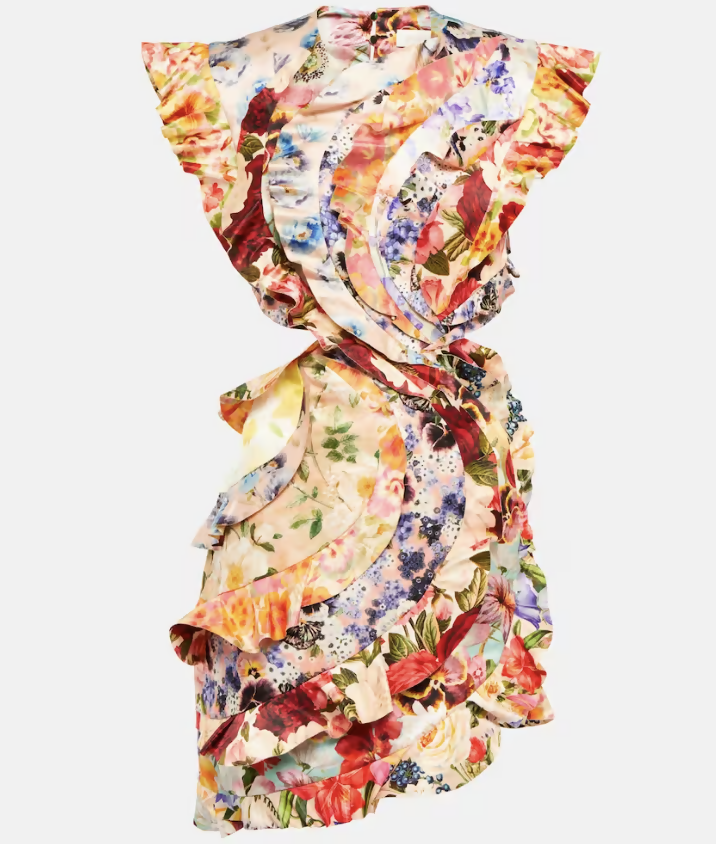 Zimmermann Wonderland Frill Mini Dress size 4 / AU 14-16