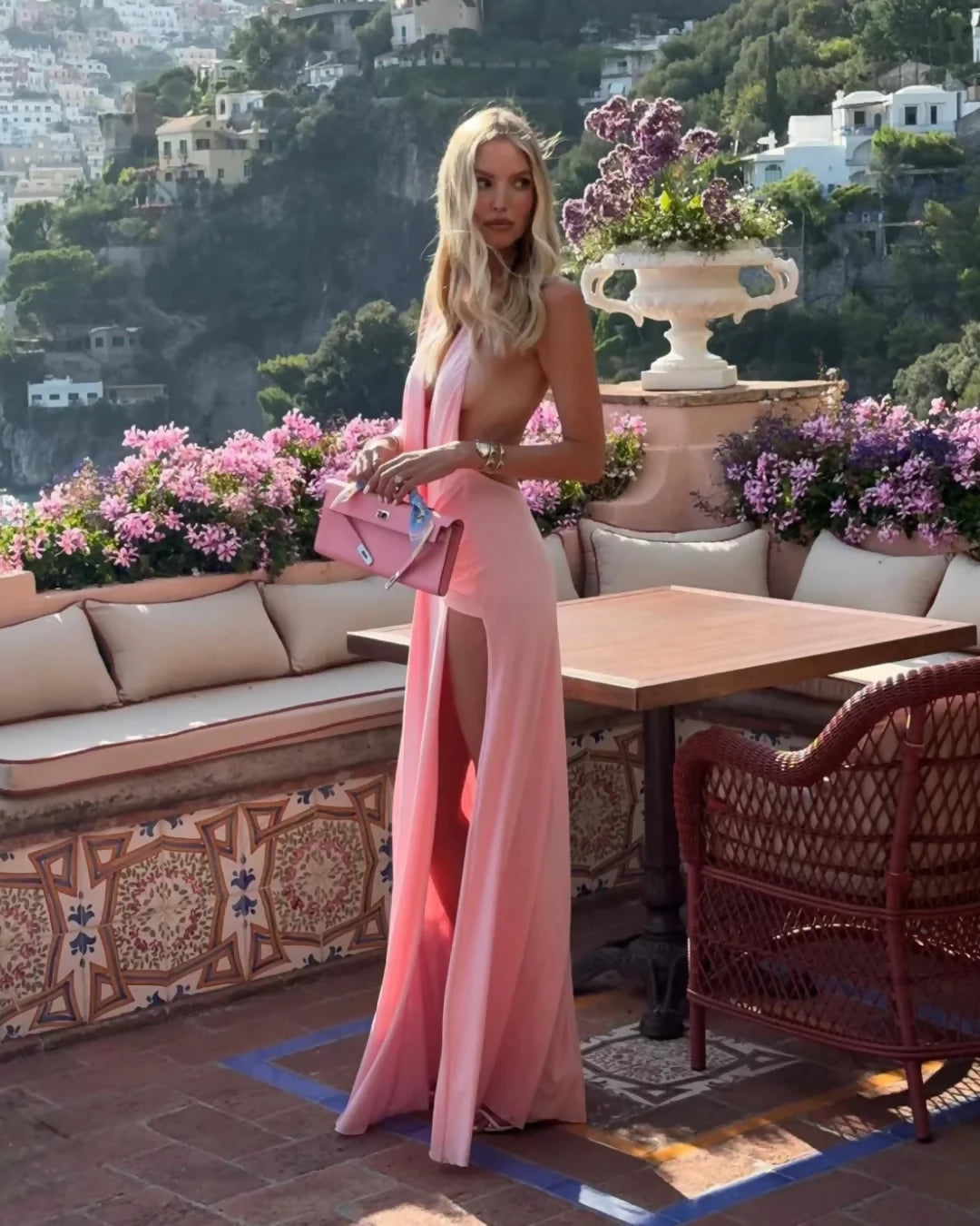 Natalie Rolt Winona Blossom Pink Gown Size 0