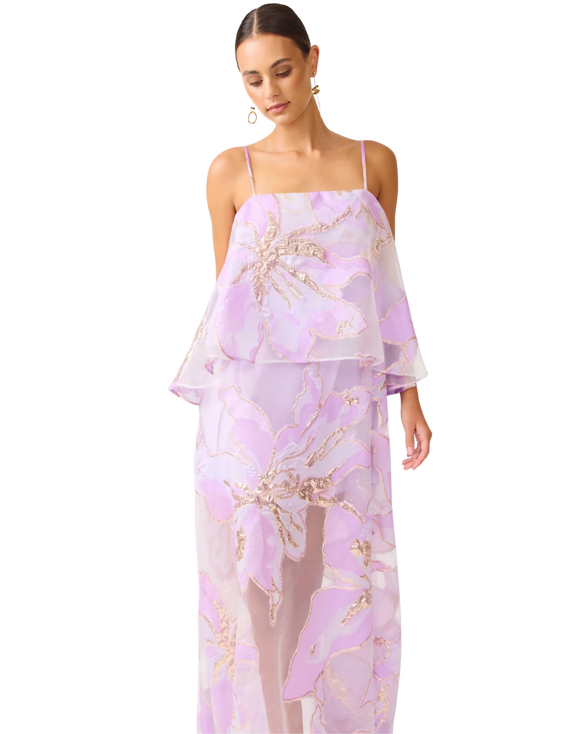 Elliatt Elysia Tiered Gown Purple