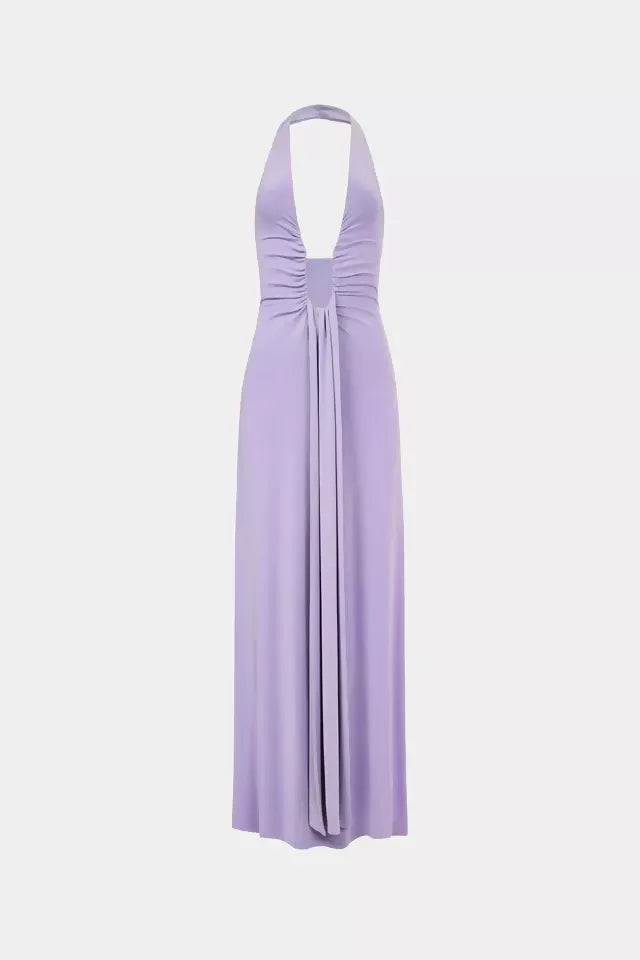 Misha Jennifer Cupro Maxi Dress Lilac Size XS