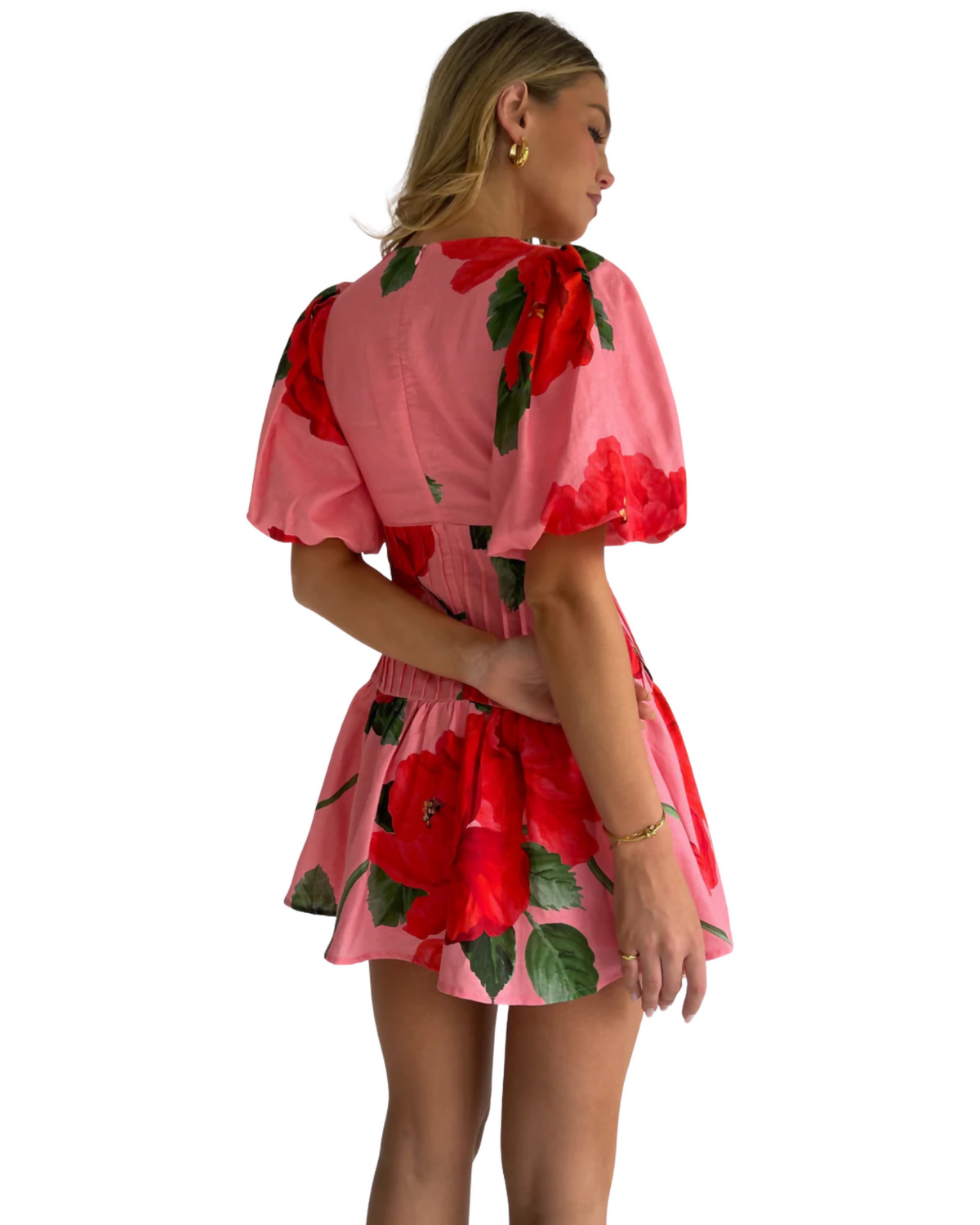 By Nicola Neve Mini Dress Raspbery Bloom