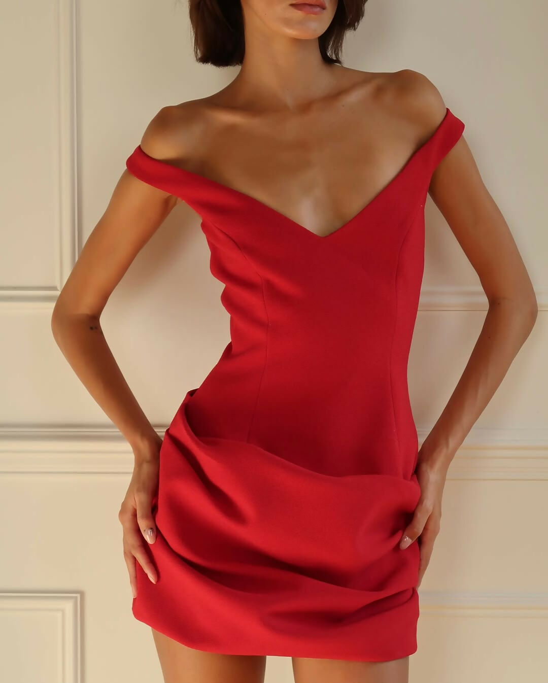 Arcina Ori Avery Dress Mini in Red Size S & M