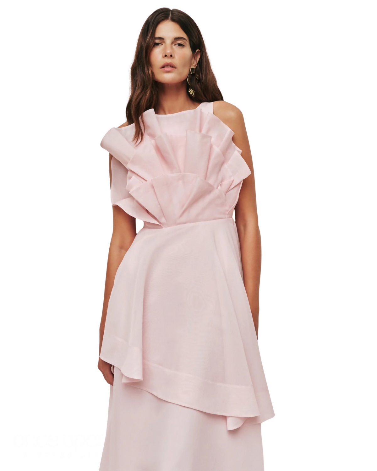 Aje Selestia Midi Dress Ash Pink