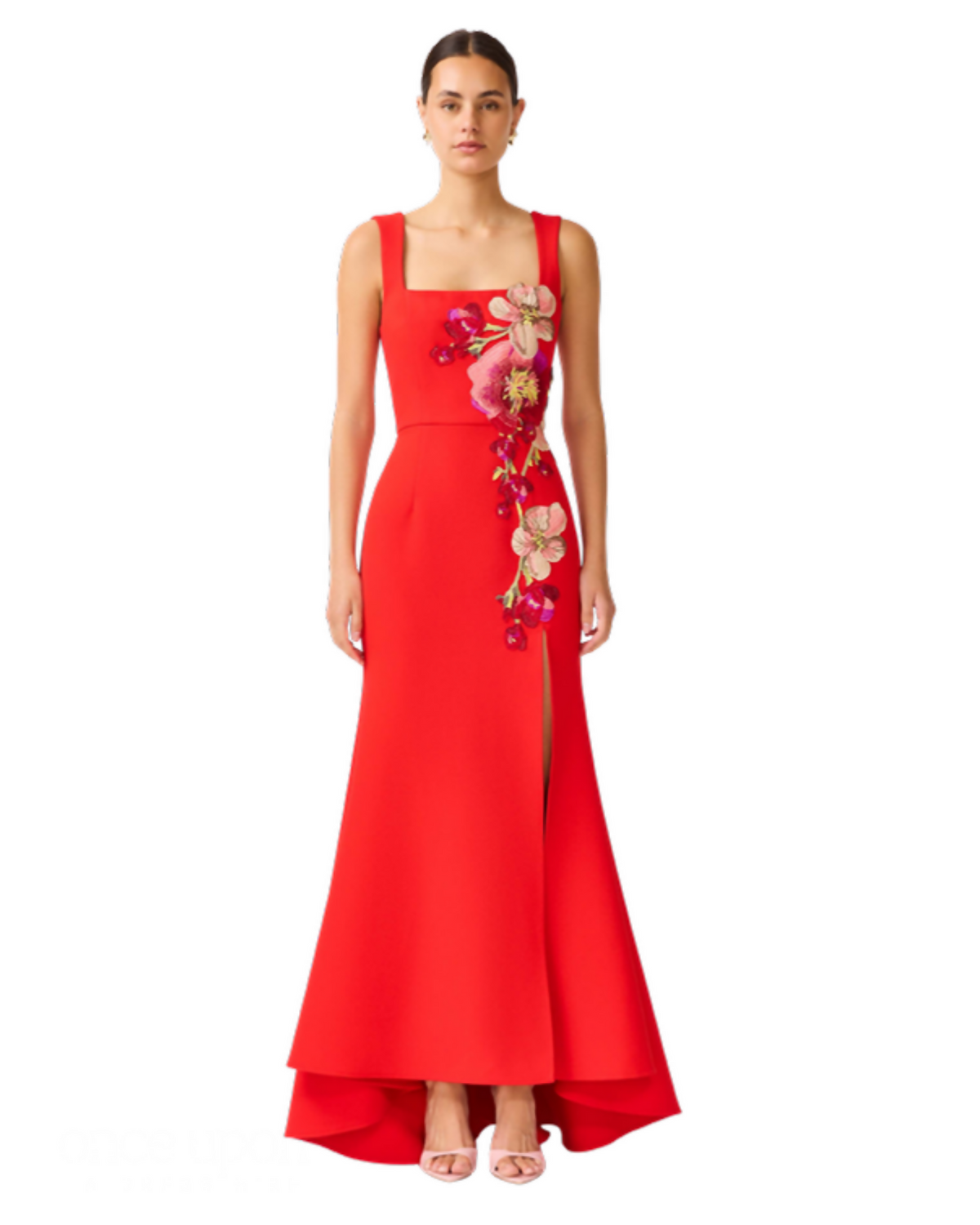 Elliatt Fleurisca Embroidered Gown Scarlet Red