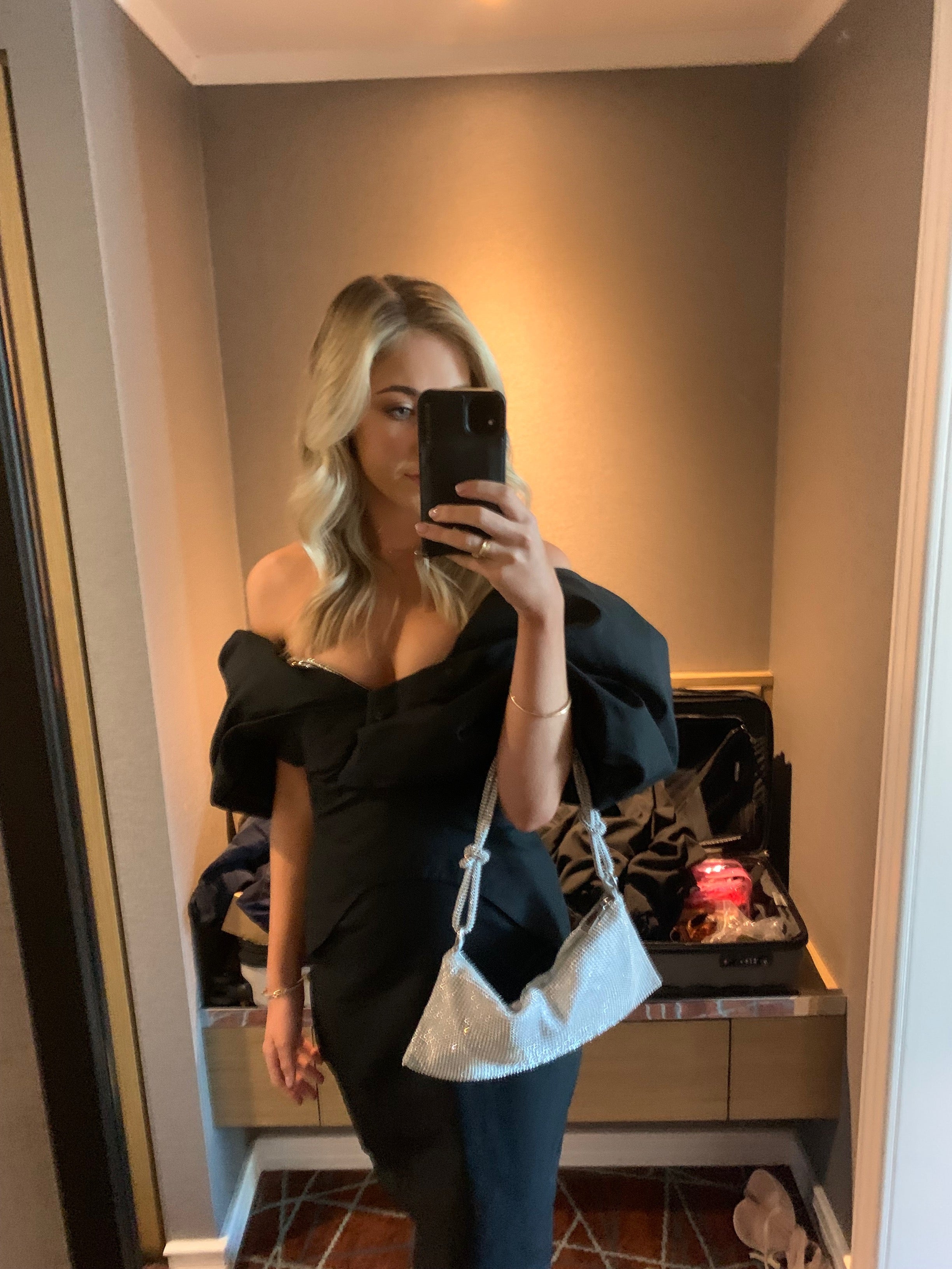 Rachel Gilbert Xavier Gown in Black