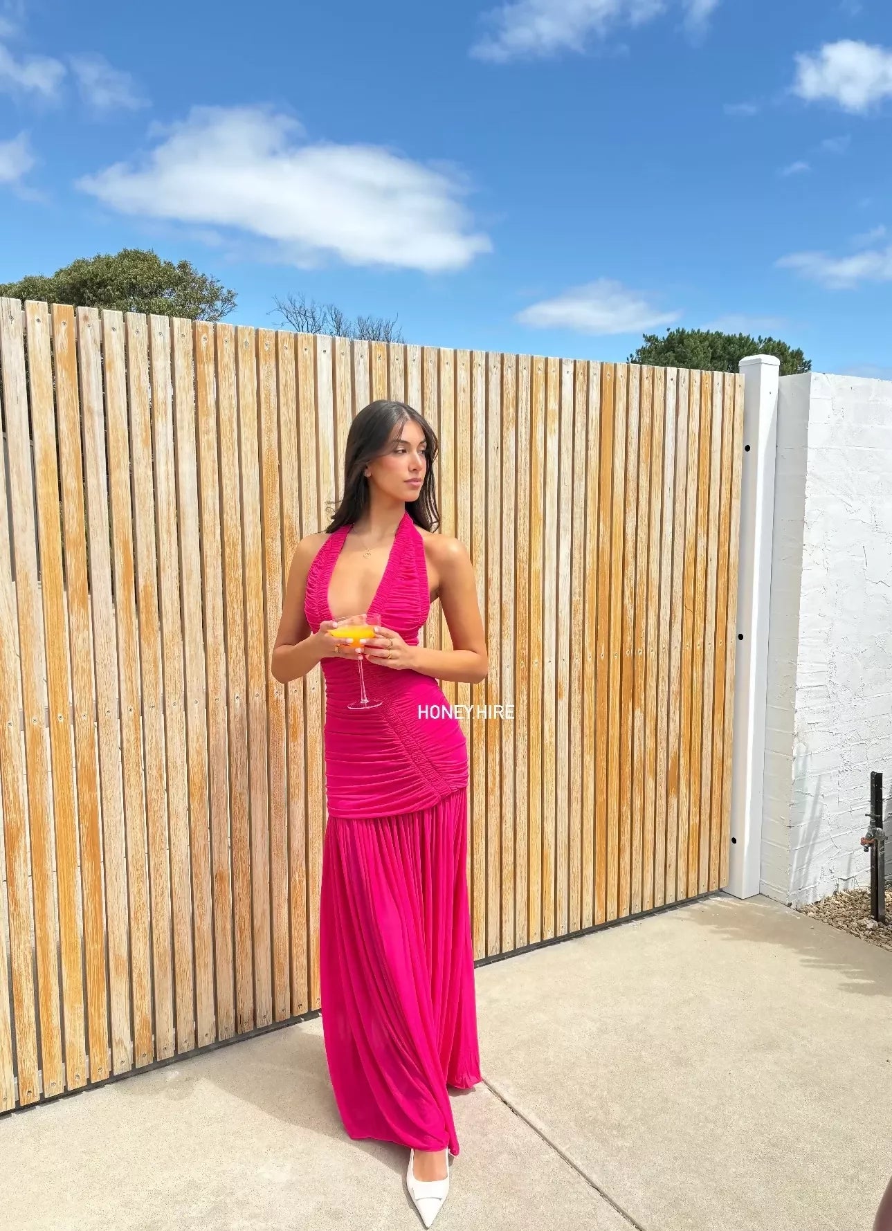 Christopher Esber Orion Magenta Pink Gown Size AU 4