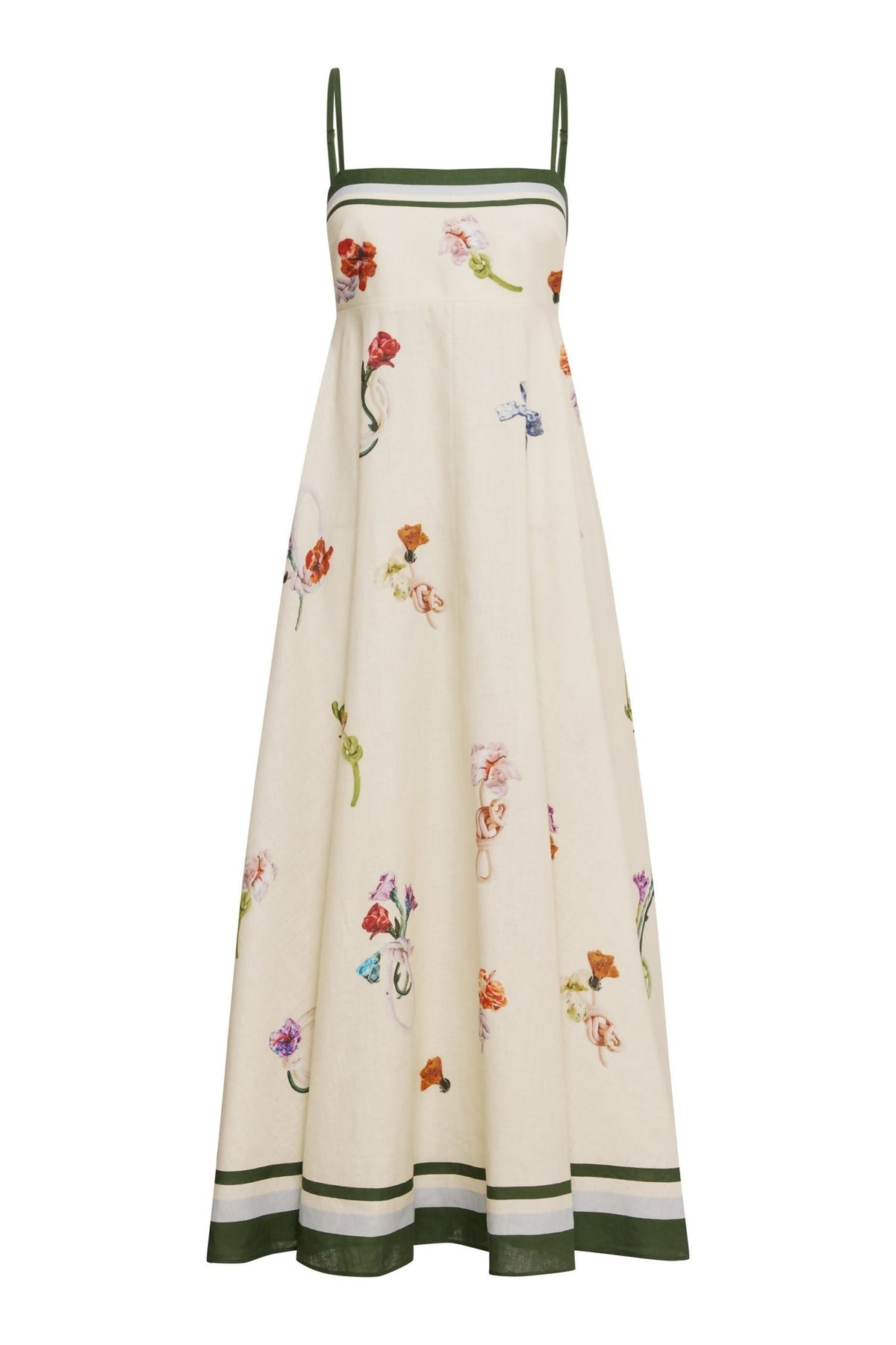 Alemais Florero Sundress Cream Floral