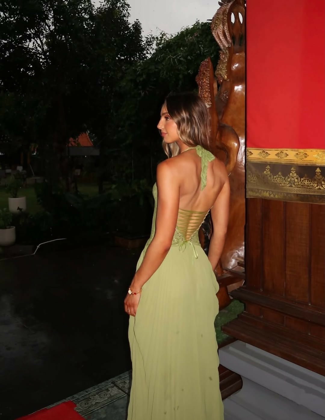 Fenity Gaia Dress in Green Size XS