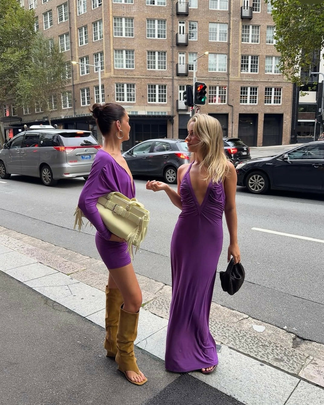SOLAMUSA Angelina Uva Purple Maxi Dress Size XS