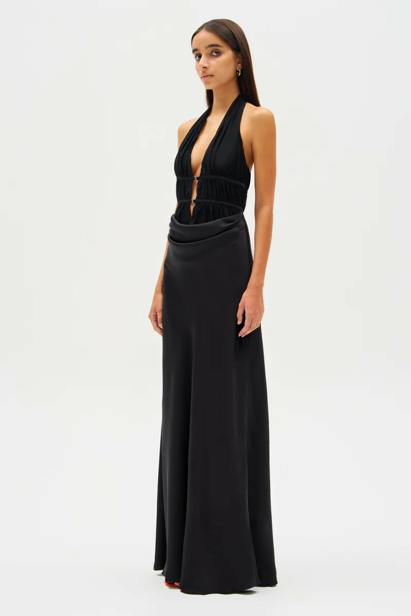 Celine Satin Maxi Dress
