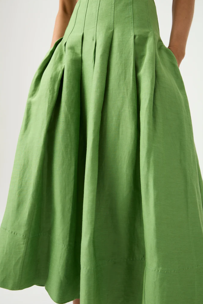 Aje Paradiso Cinched Midi Skirt and Thea Draped Twist Top
