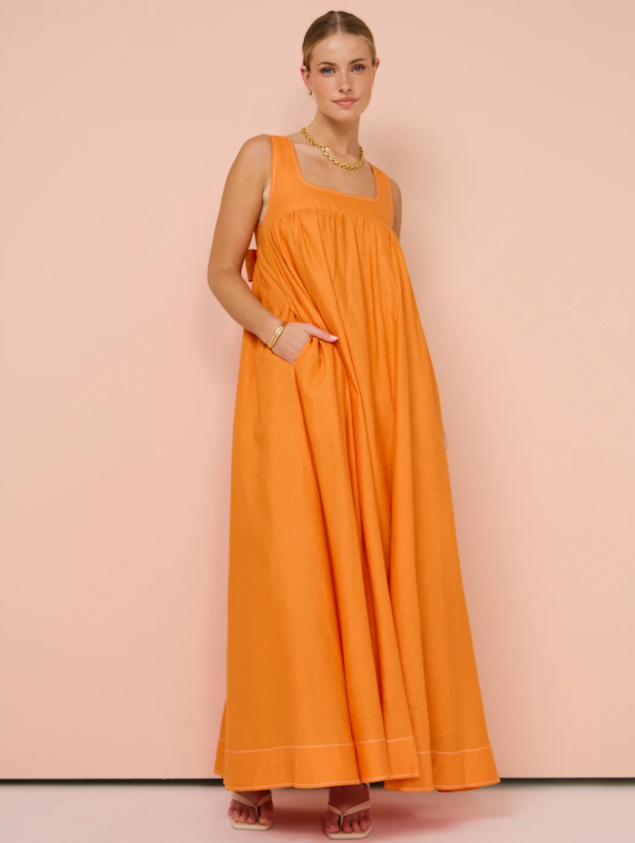 Hansen & Gretel Paloma Dress in Tangerine