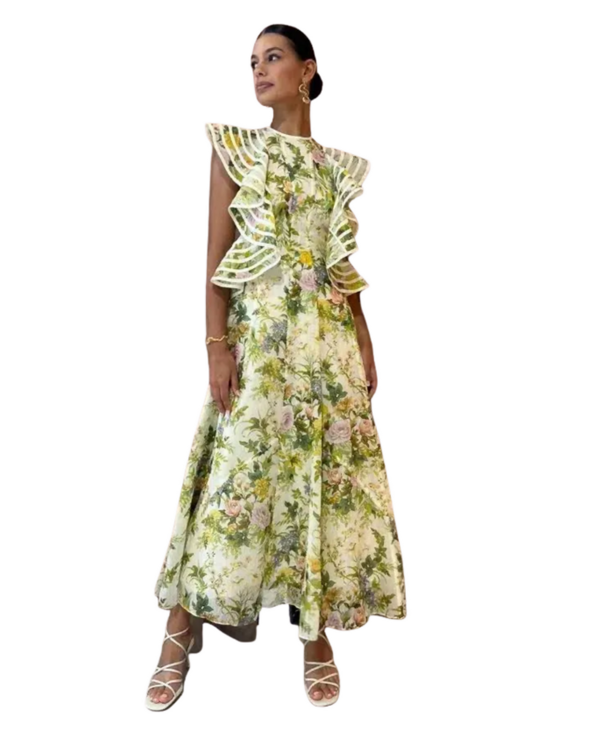 Alemais Eden Flounce Midi Dress